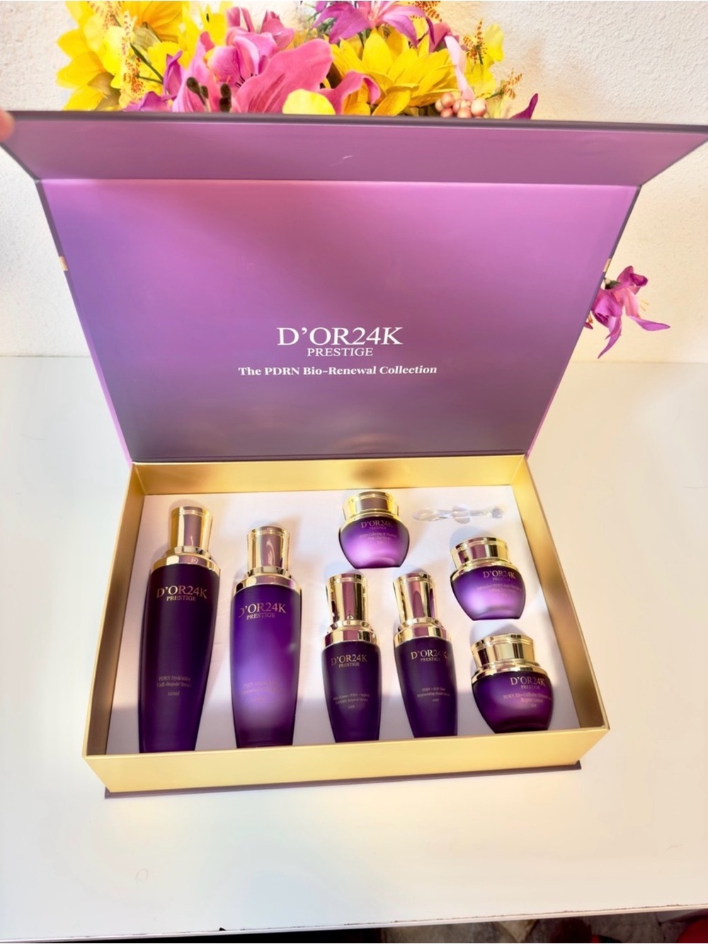 D'OR24K Prestige Women’s Skincare Moisturizer Set - Purple